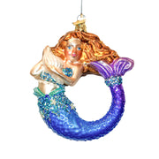 Bellissimo Mermaid Glass Ornament 4.5"
