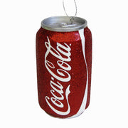 Red Glitter Coke Can Resin Ornament 3.5"