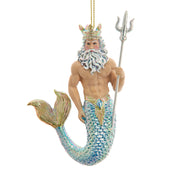 Electroplate Under Sea Neptune King Ornament 5.25"