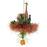 Hollywood Hats Jungle Animals Ornament 7.5"