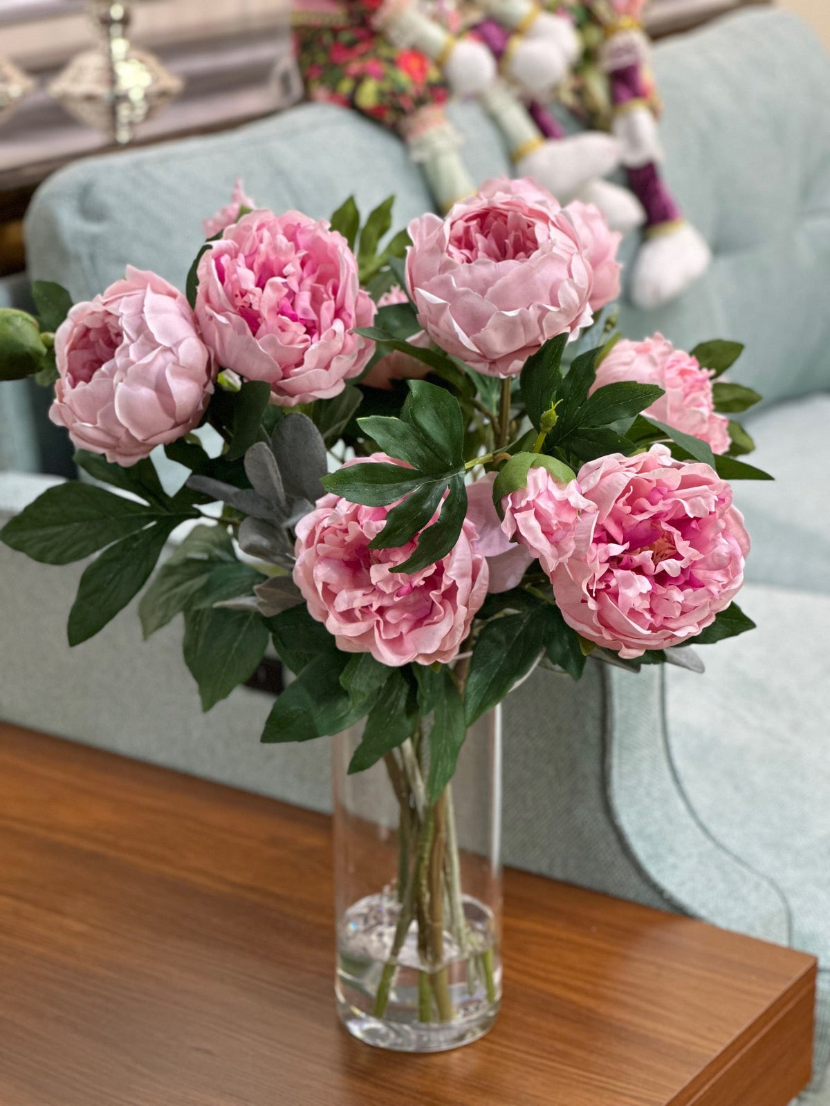 Natural Touch Ruffled Peony Stem Lavender 23 to 32 Inches Set of 6