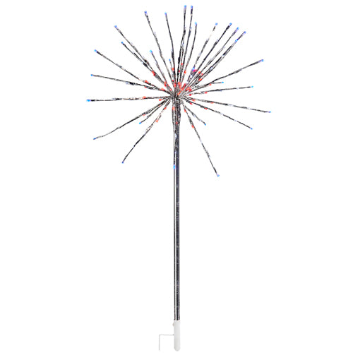 Starburst with Red, White and Blue Lights Stake 4'
