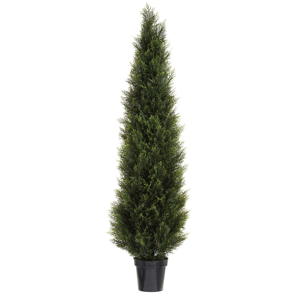 UV Light Protected Cedar Topiary in Planter's Pot 72"