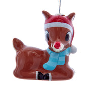 Rudolph Decoupage Ornament 3"