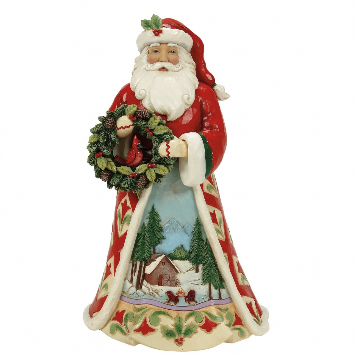 Christmas's Peaceful Retreat Christmas at the Lodge Lodge Santa Wreath &