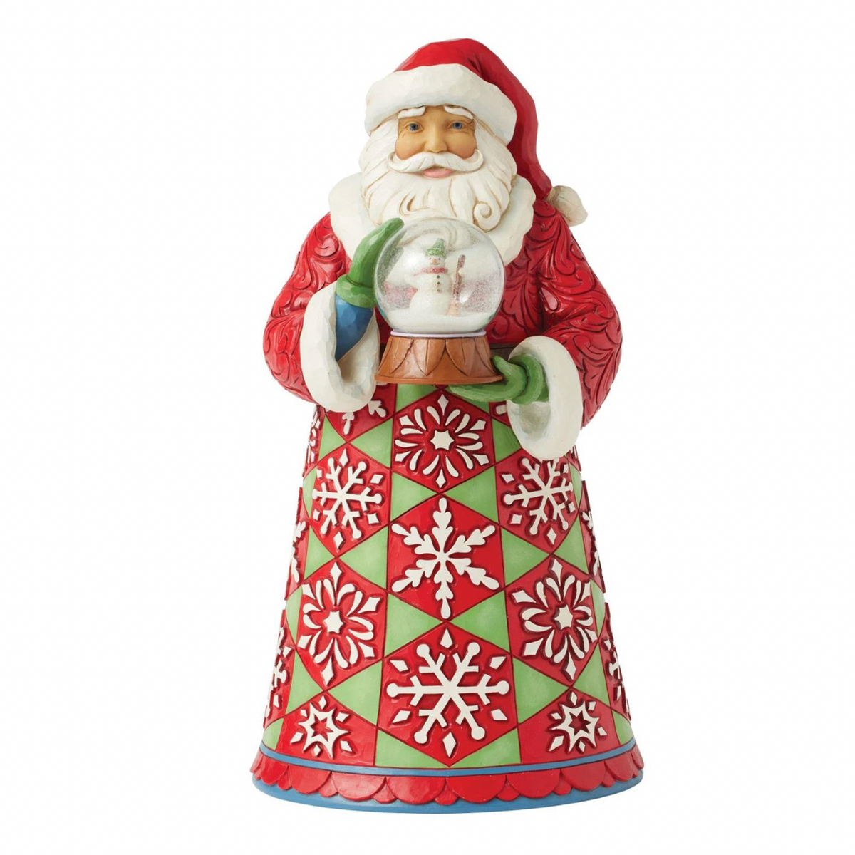 Frosty Keepsake Santa Holding Mini Globe
