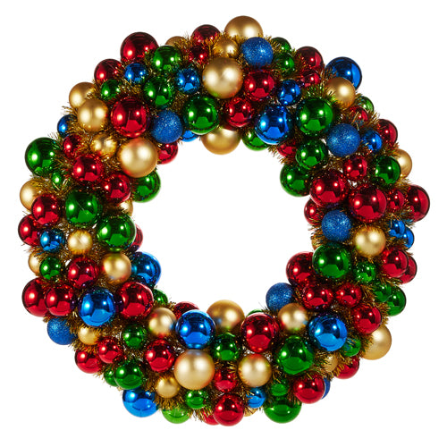 Christmas Shop Ornament Wreath 24 Inches