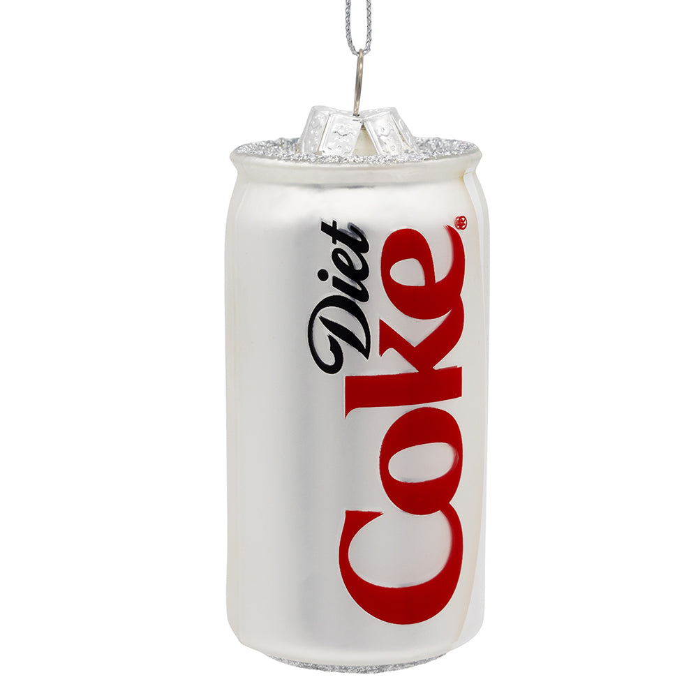 Coca-Cola® Glass Diet Coke Can Ornament 3.25"