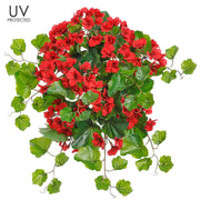 UV Protected Red Geranium Bush 24"