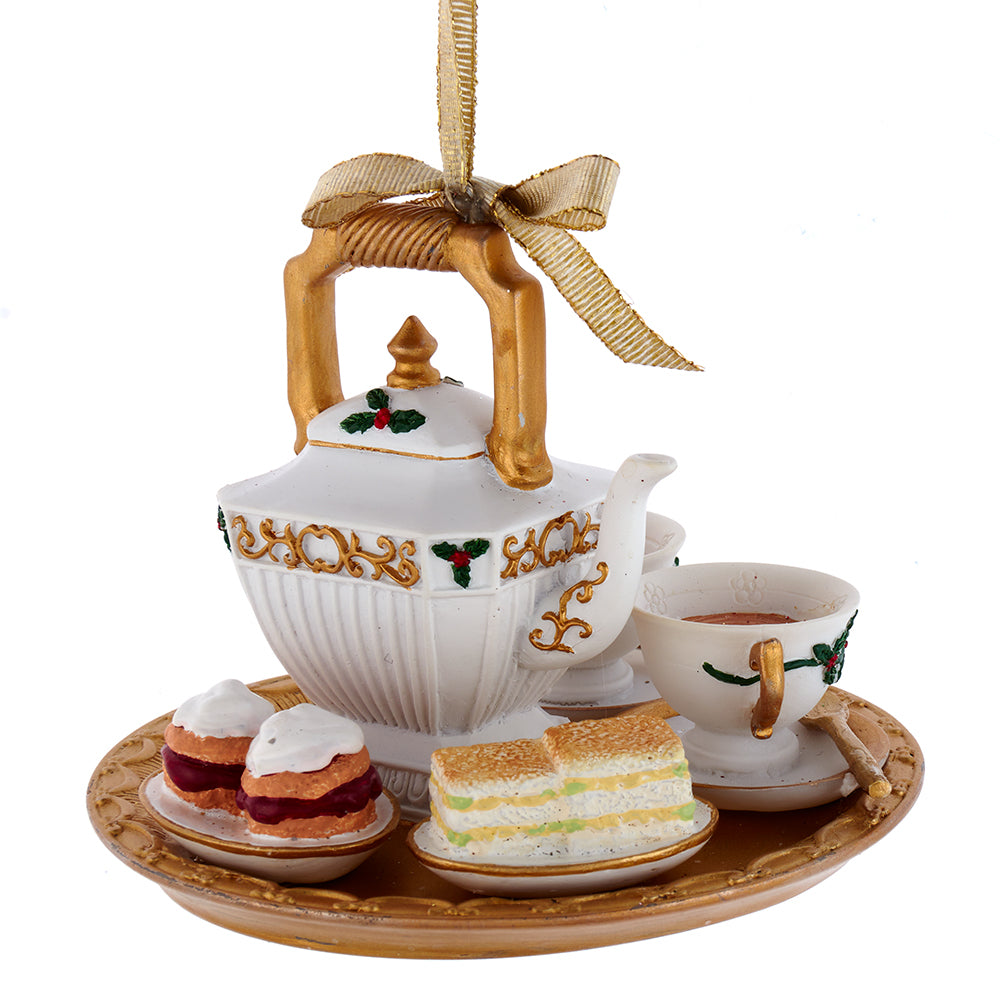 Holiday Formal Tea Set Ornament 4"