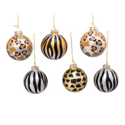 Animal Print Gold, Silver and BlackBall 6 Piece Set Animal