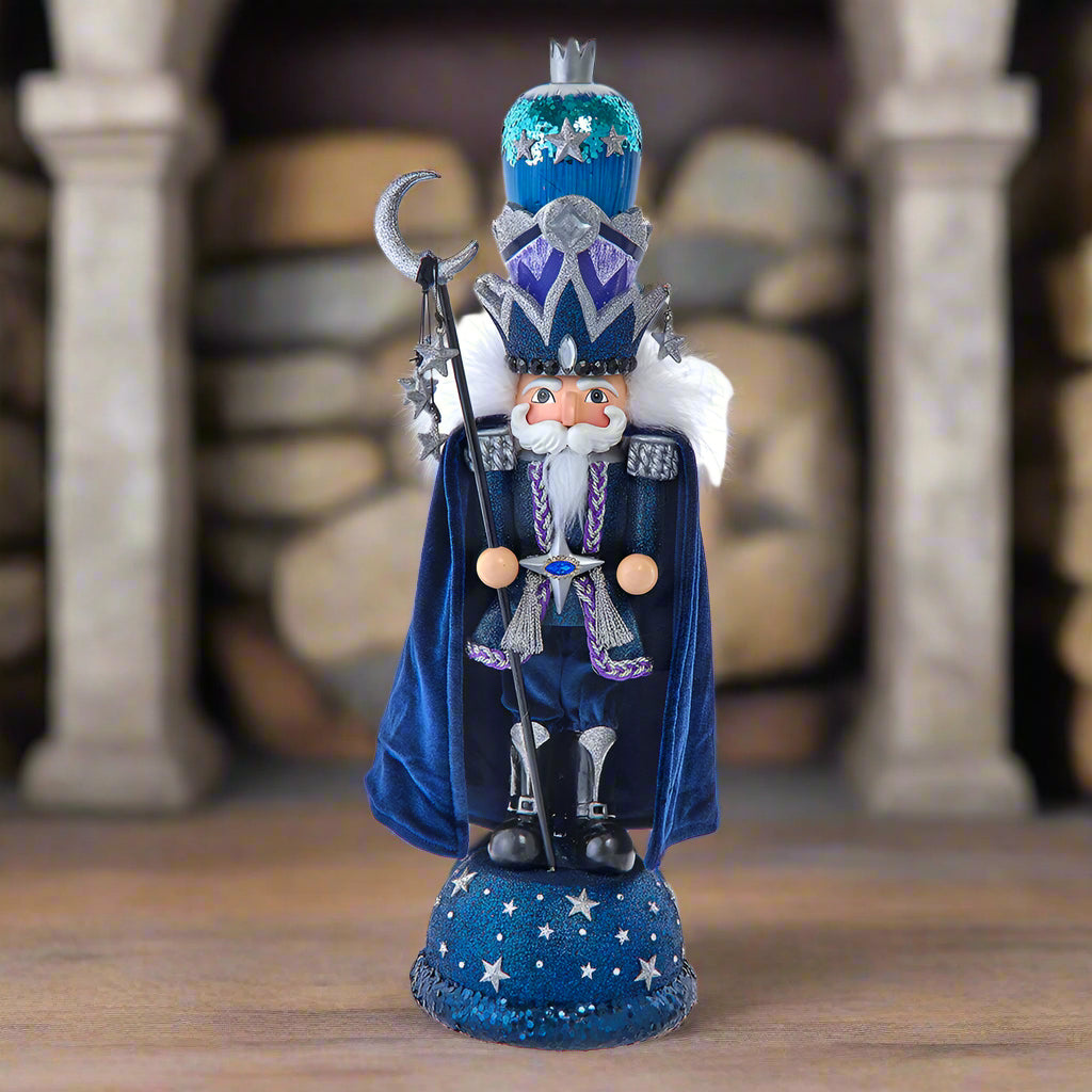 Hollywood Midnight Man Wizard Nutcracker 18.5"