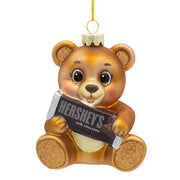 Hershey's Bear Glass Ornament 4"