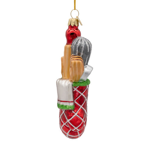 Noble Gems Baking Glove Glass Ornament 5.375 Inches