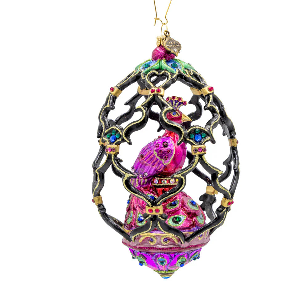 Peacock Egg Ornament