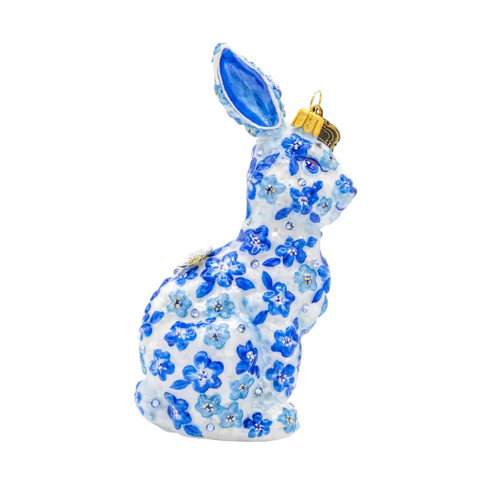 Blue Floral Hopper Ornament